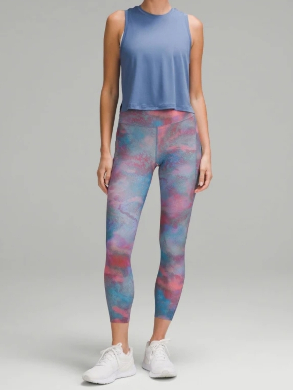 NWOT Lululemon Fast and Free Hazy Afterglow Colorful High-Rise Tight 25”  Size 6